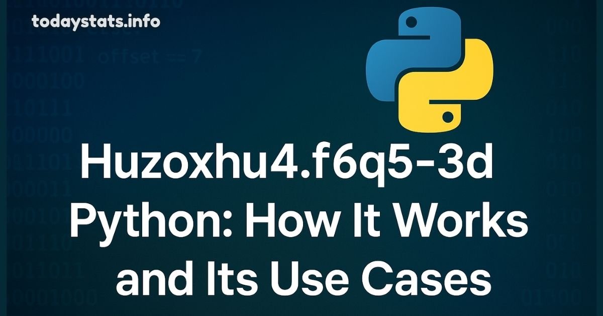Huzoxhu4.f6q5-3d Python: How It Works and Its Use Cases?